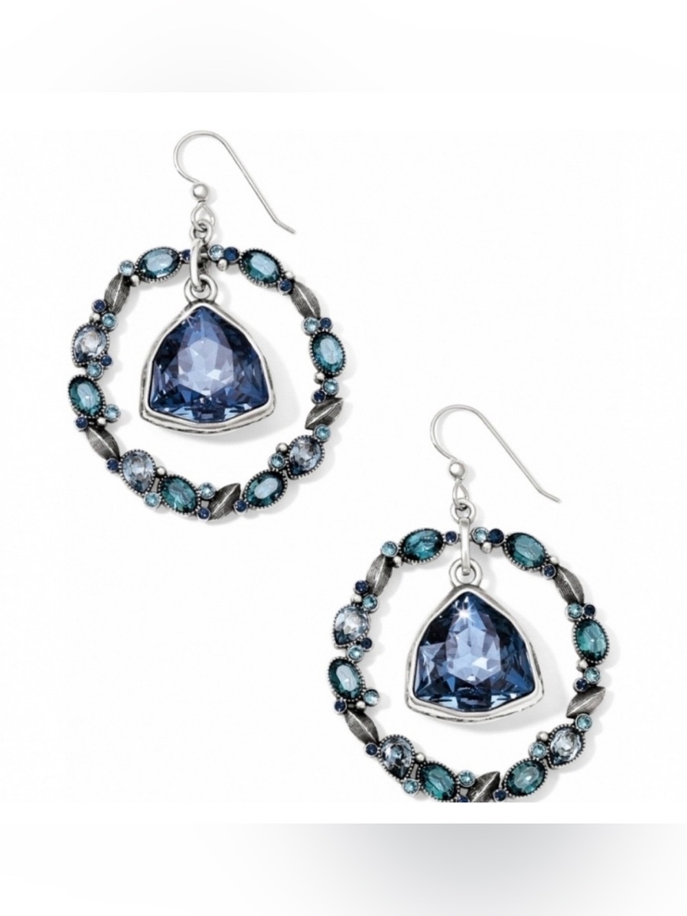 💎 RARE FIND! BRIGHTON Silver ‘DIVINE FEMININE’ Swarovski Crystal Earrings!